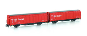Set of 2 sliding wall wagons Hbbillns DB Cargo, Ep.V