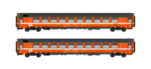 Set of 2 Bpm passenger coaches, 2nd class (UIC Z1) SBB, Ep.IV-V