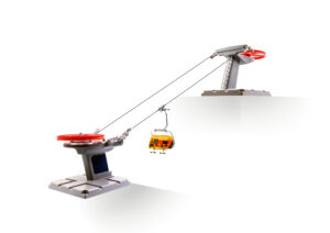 Kompaktseilbahn 1 Sessel blau/orange 1:32