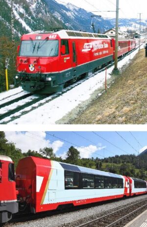 Starter set Glacier Express 3-piece RhB with oval and speed controller