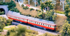 Multiple unit KIHA 20, 2-piece JNR, Ep.IV, orange/beige