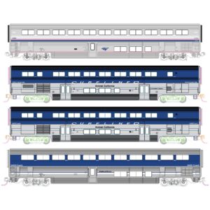 4er Set Personenwagen Surfliner Amtrak, Ep.VI