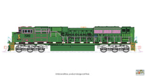 Diesel locomotive EMD SD70ACu CP, Ep.VI, #7020 (Military, green)