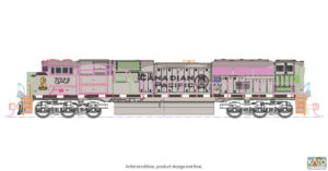 Diesel locomotive EMD SD70ACu CP, Ep.VI, #7023 (Military, gray)