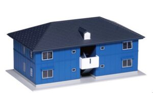 Residential building Michael Lane Apartments, blue