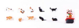 Set of Japanese cats, 11 pcs.