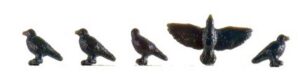 Set of 6 crows