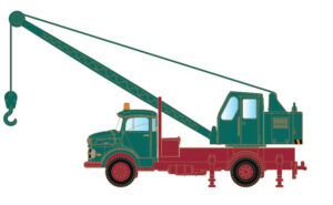 MB L322 Mobilkran, grün/rot