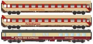 Set of 3 passenger coaches Bcvmh+Wrm DB TUI, Ep.IV, Alpen See