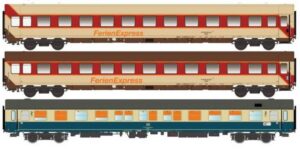 Set of 3 passenger coaches Bcvmh+Bctm DB TUI, Ep.IV, Alpen See