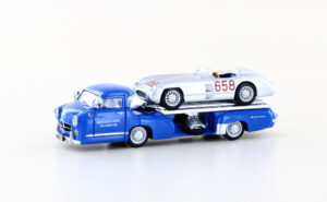 MB racing transporter + 300 SLR J.M. Fangio 658 - 1/87