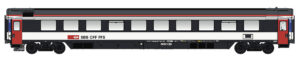 EC passenger coach, 2nd class Bpm SBB, Ep.VI, new color scheme