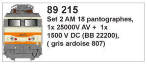 Stromabnehmer AM18 (BB 22200), 2-tlg.