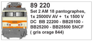 Stromabnehmer AM18 (BB 22200/25100-25500), 2-tlg.