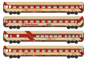 Set of 4 passenger coaches TUI Ferienexpress, Ep.IV, Set I