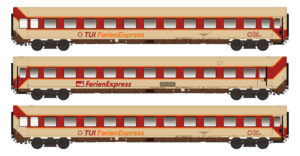 Set of 3 couchette coaches TUI Ferienexpress, Ep.IV, Set I, AC