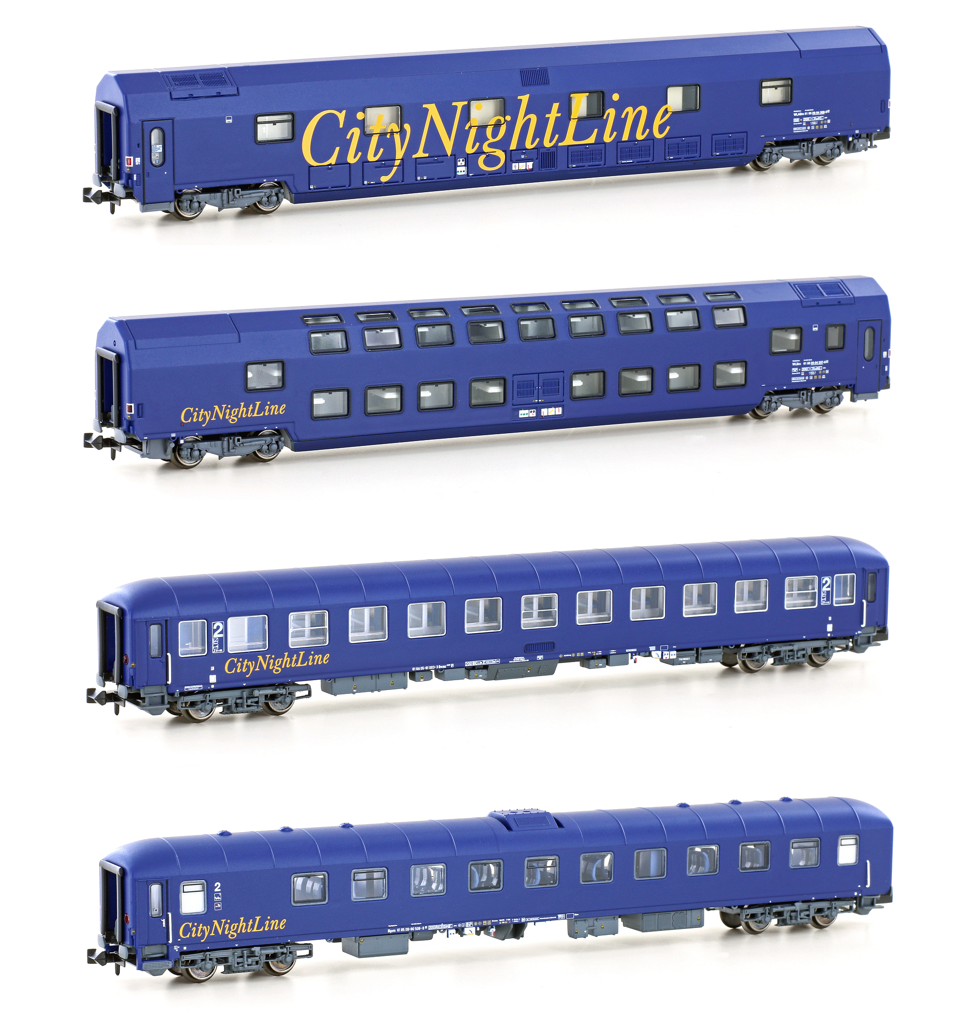 Set of 4 CNL night train coaches, Ep.V, CNL 212/213, Set I