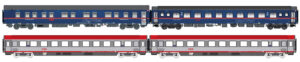 4er Set Nachtzugwagen ÖBB NJ, Ep.VI, NJ408, Set I