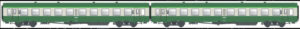 2er Set Personenwagen USI B10t U61, 2.Kl. SNCF, Ep.IVb