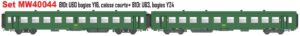 2er Set Personenwagen USI B10t, 2.Kl. SNCF, Ep.IVa