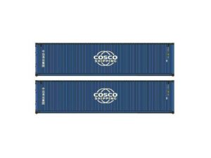 Set of 2 40' containers COCSCO BLUE