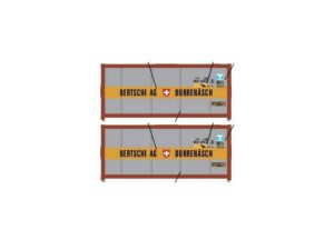 Set of 2 20' tank containers BERTSCHI gray