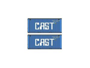 Set of 2 20'containers CAST