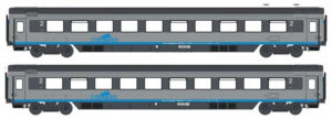 Set of 2 passenger coaches Bpm 2nd class SBB/Cisalpino, Ep.V