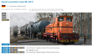 Diesellok ML 440 C Augsburger Lokalbahn, Ep. IV, DC Sound P