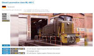 Diesellok ML 440 C, Bundeswehr, Ep. IV, DC Sound P