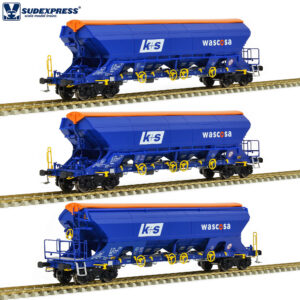 Set of 3 Tanpps Wascosa bulk goods wagons, Ep.VI